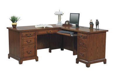 Zahara 66" Desk w/ 42" Return Media Oak - D2-ZH266R