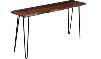 Nature's Edge Sofa Table Counter Height 72" Long Chestnut