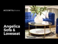 Angelica Loveseat-Blue