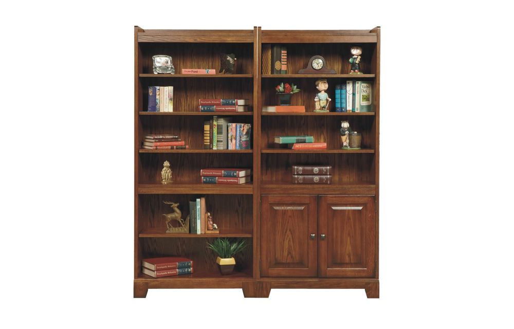 Zahara Bookcase w/ Door Media Oak - B1-ZH3272D