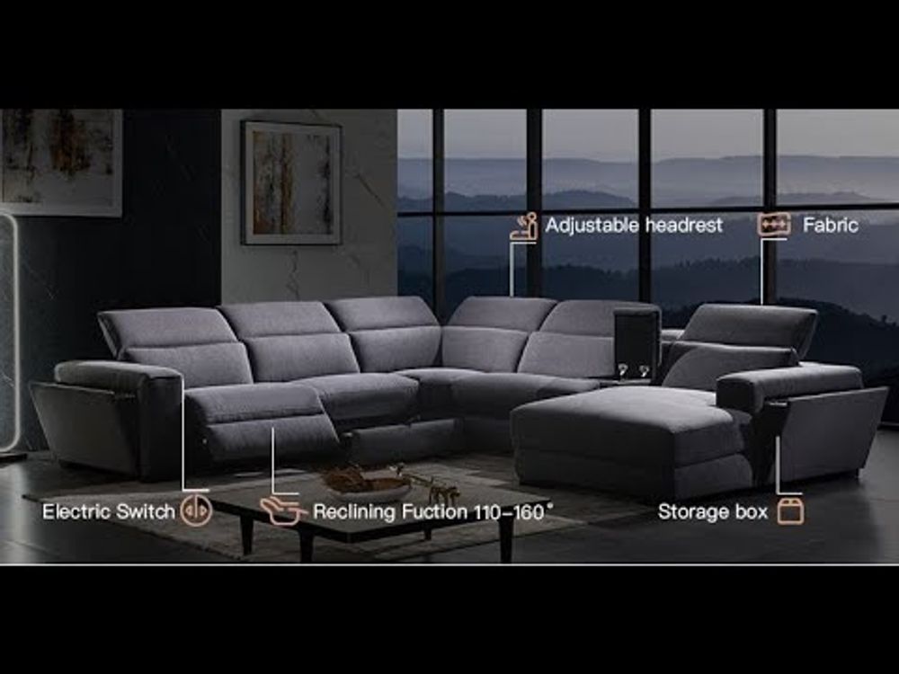 Cosmo Power Modular Recliner Sectional