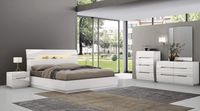 Zoe Glossy White 4 Drawer Bedroom chest