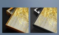 Shimmer Set of 2  Alloy Matt - Golden Frame Wall Art