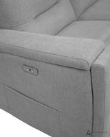 Roche  Power Recliner Loveseat- Light Grey