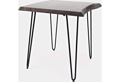 Nature's Edge Square End Table Slate Brushed Grey