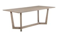 Monroe Trestle Base Dining Table Grey Oak