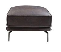 Coachella Genuine Leather Ottoman - Imperial Brown