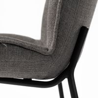 Inala Dining Chair Series featuring Upholstered Seat and Metal Base