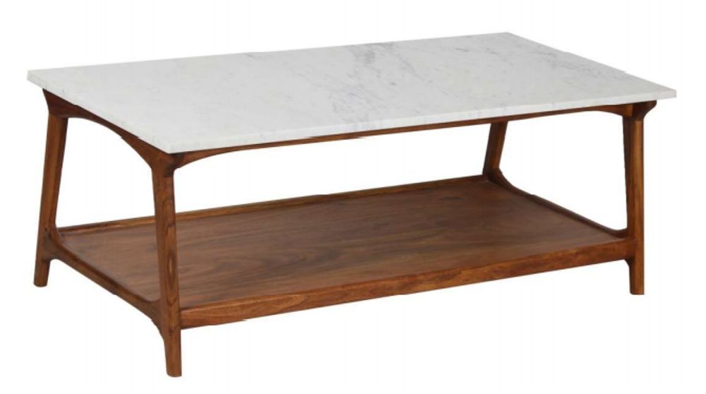 Reeve Mid Century Marble top Coffee Table