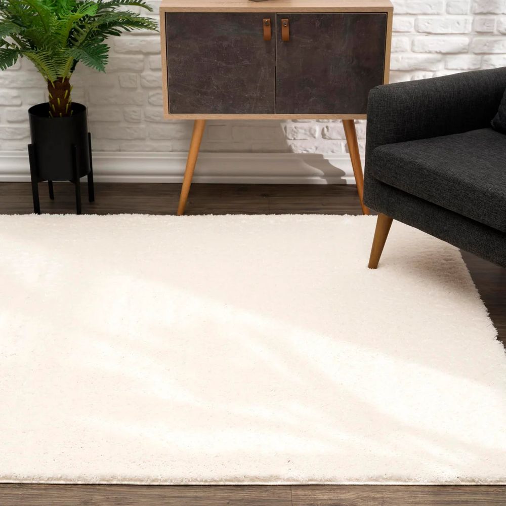 Puffy Plain Ivory rug