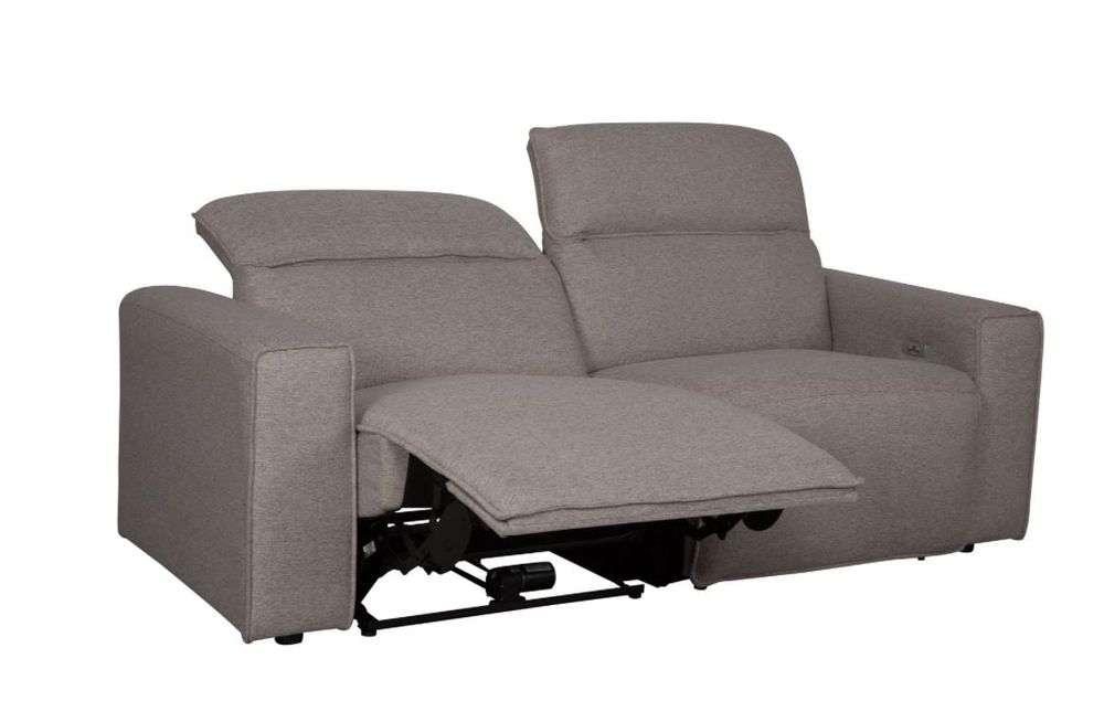 Regis Power Reclining Sofa - Light Brown