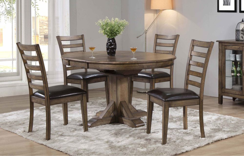 Newport 57" Pedestal Table w/ 15" Butterfly Leaf  - T1-NP4257