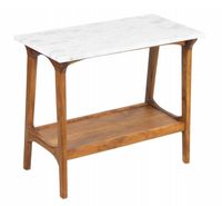 Reeve Mid Century Marble top side Table