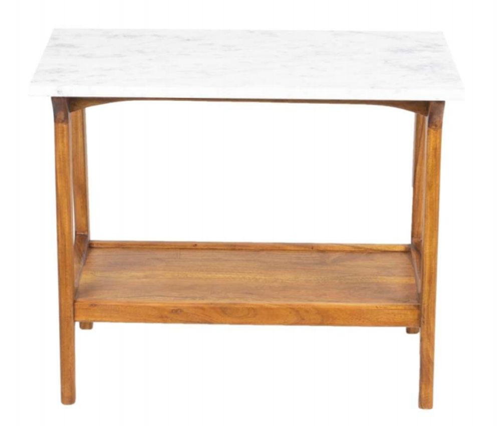 Reeve Mid Century Marble top side Table