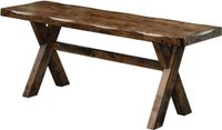 Alston X-Shaped Dining Bench Knotty Nutmeg