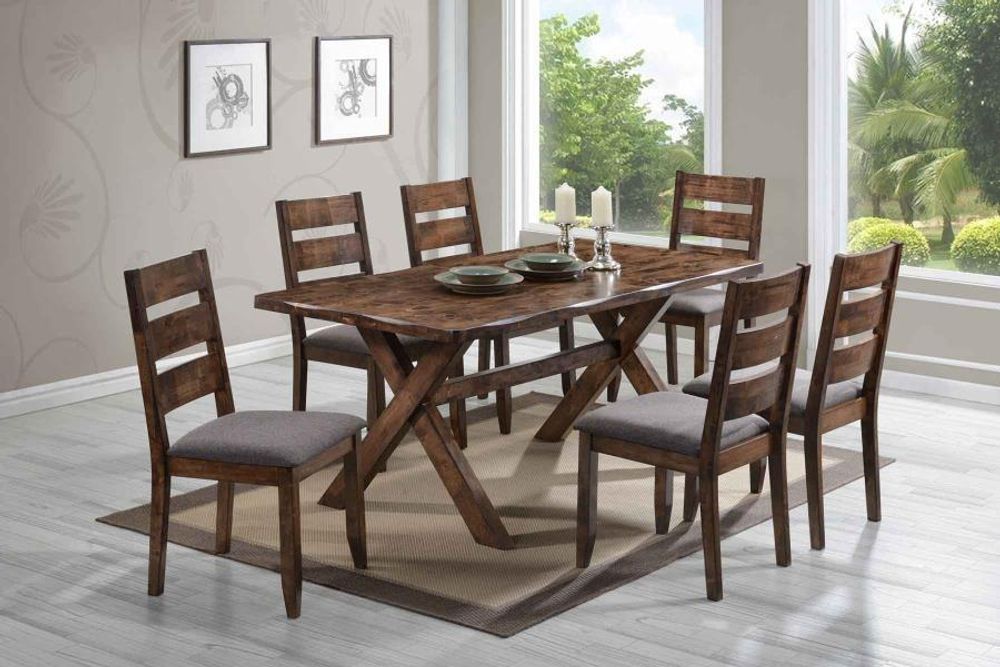 Alston X-Shaped Dining Table Knotty Nutmeg