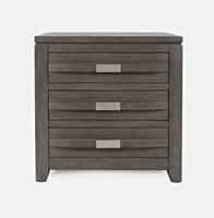 Altamonte 3 Drawer Power Nightstand - Brushed Grey