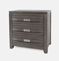 Altamonte 3 Drawer Power Nightstand - Brushed Grey