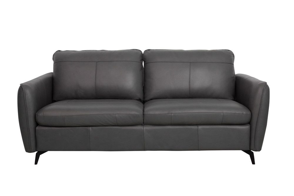 ARIEL GENUINE LEATHER SOFA - GREY