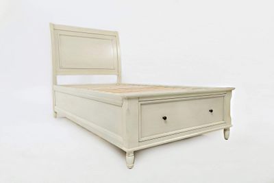 Avignon Storage Bed- Ivory- Double