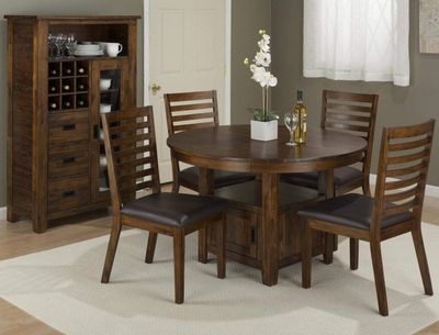 5Pc Coolidge Corner 48" Round High/Low Table and Chair Set