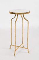 Global Archive Marble and Golde Round Accent Table 1730-60