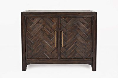 Gramercy Dark Chevron Door Accent Cabinet