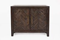 Gramercy Dark Chevron Door Accent Cabinet