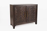 Gramercy Dark Chevron Door Accent Cabinet