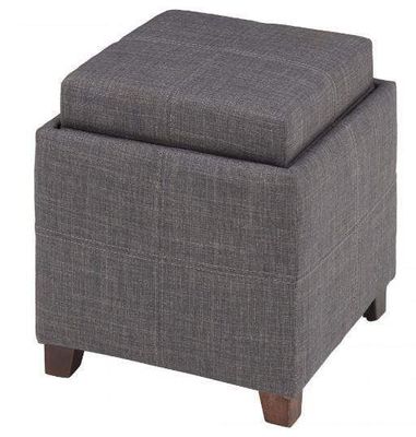 Kovo Fabric Ottoman -Grey