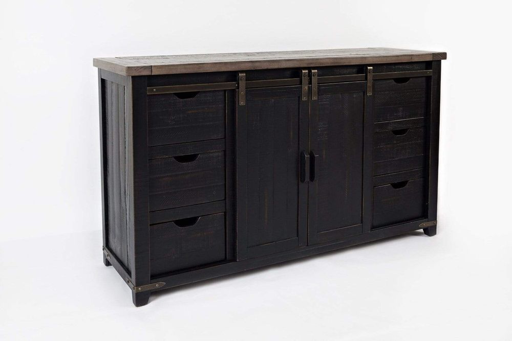 Madison County 60'' Barn Server Black