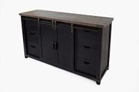 Madison County 60'' Barn Server Black