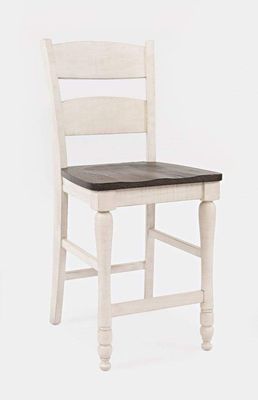 Madison County Ladderback Counter Stool - Vintage White