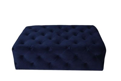 Maja Tufted Ottoman Blue Velvet - Meg 28