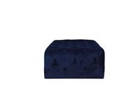 Maja Tufted Ottoman Blue Velvet - Meg 28