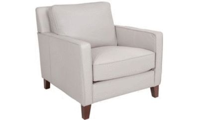 New Heaven Genuine Leather Accent Chair - Cream