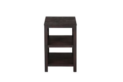 Rich Roast Slatted Chairside Table