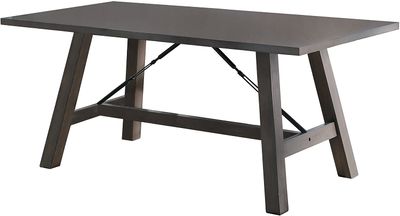 Seaford Dining Table Industrial Style, Gray