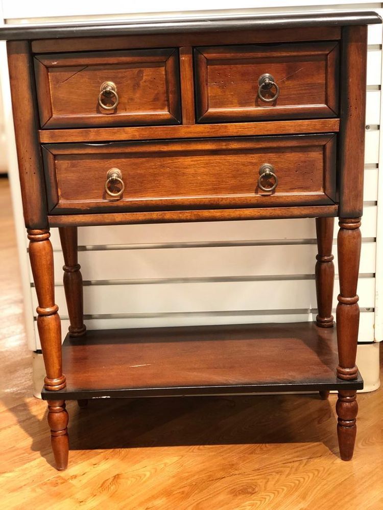 Three Drawer End Table