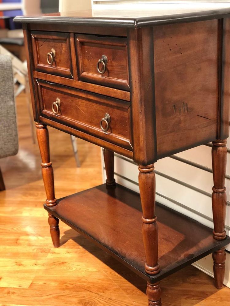 Three Drawer End Table