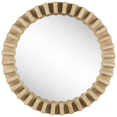 Sprocket Wall Mirror Series (Natural Wood Frame Mirror)