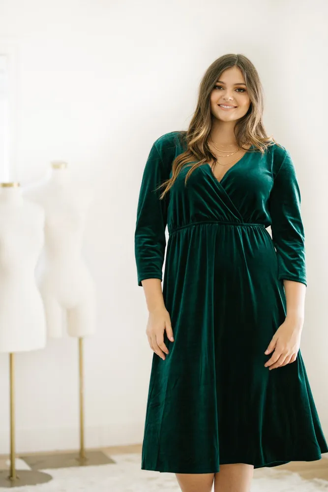 Velvet Moss - Velvet Midi Dress - My Style Vita