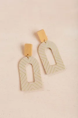 Eunice Leather Arch Earrings
