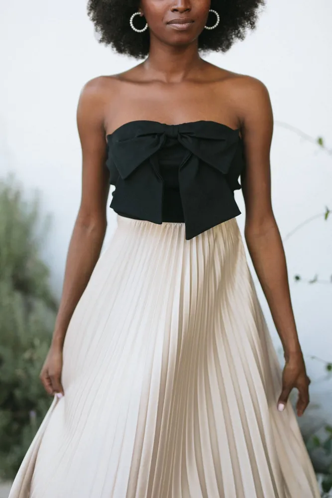 Fore Collection Helene Bow Tube Top