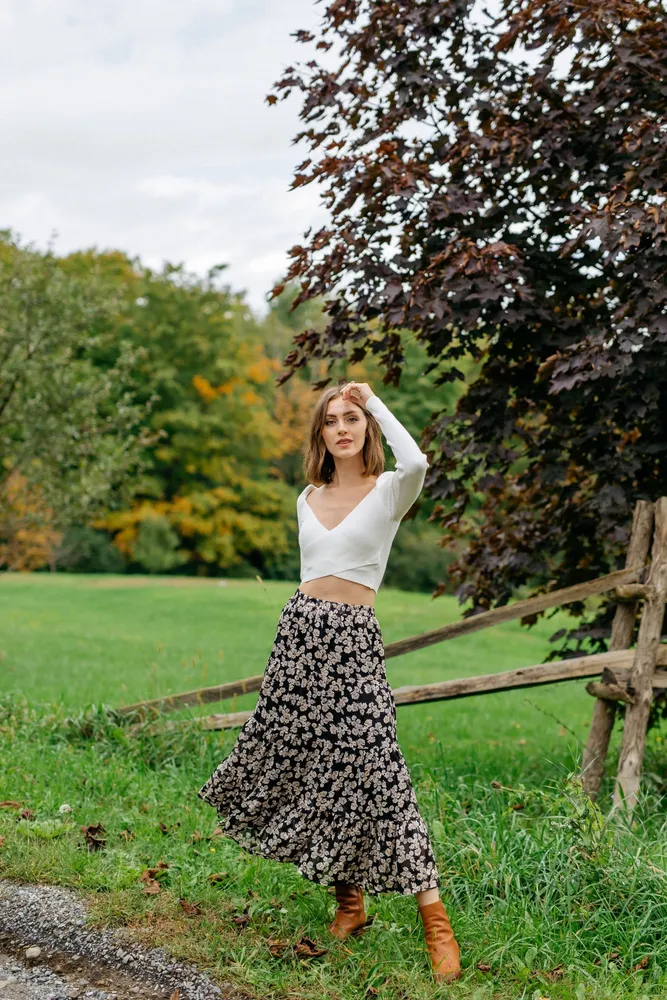 Mikarose Kinsley Tiered Floral Skirt