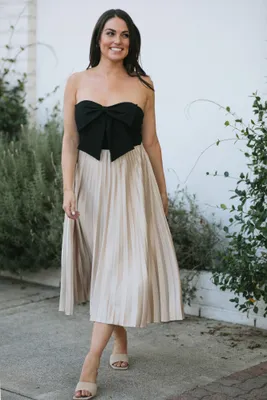 Audrey 3+1 Victoria Satin Midi Skirt