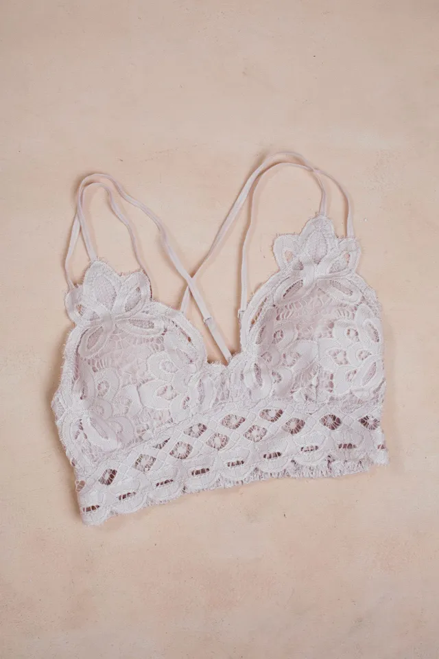 Buy Free People Elsie Embroidered Bralette - White At 7% Off