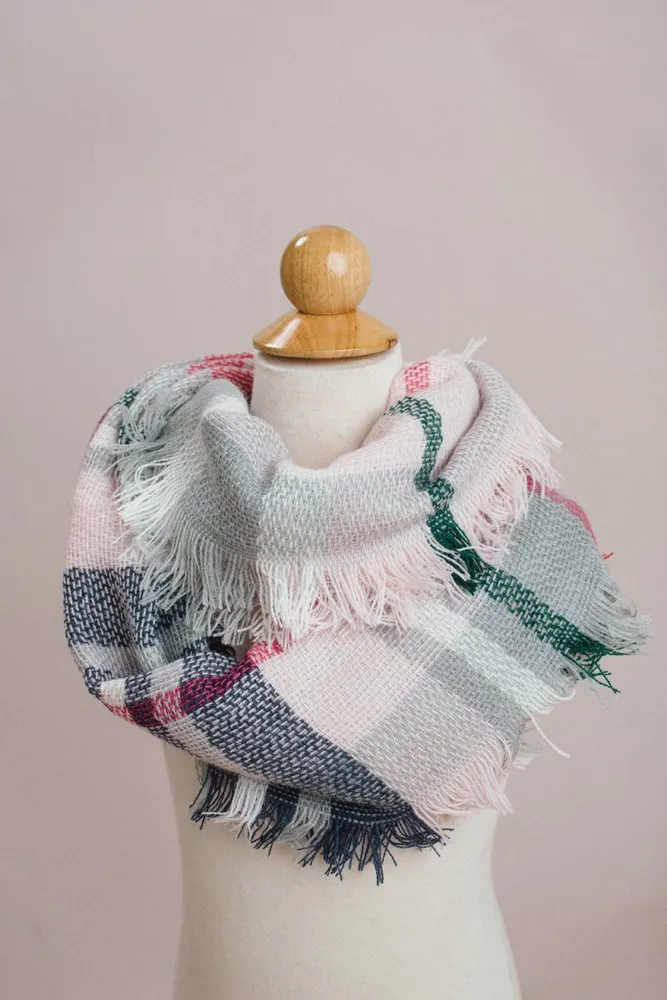 Leto Accessories Plaid Blanket Scarf