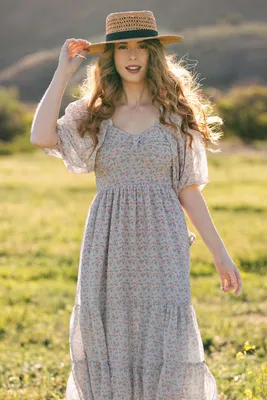 Chrissy Straw Wide Brim Bow Hat, Tan by Morning Lavender