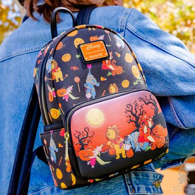 Loungefly Mini Backpack Halloween Group Glow Winnie The Pooh By Disney - Limited Edition